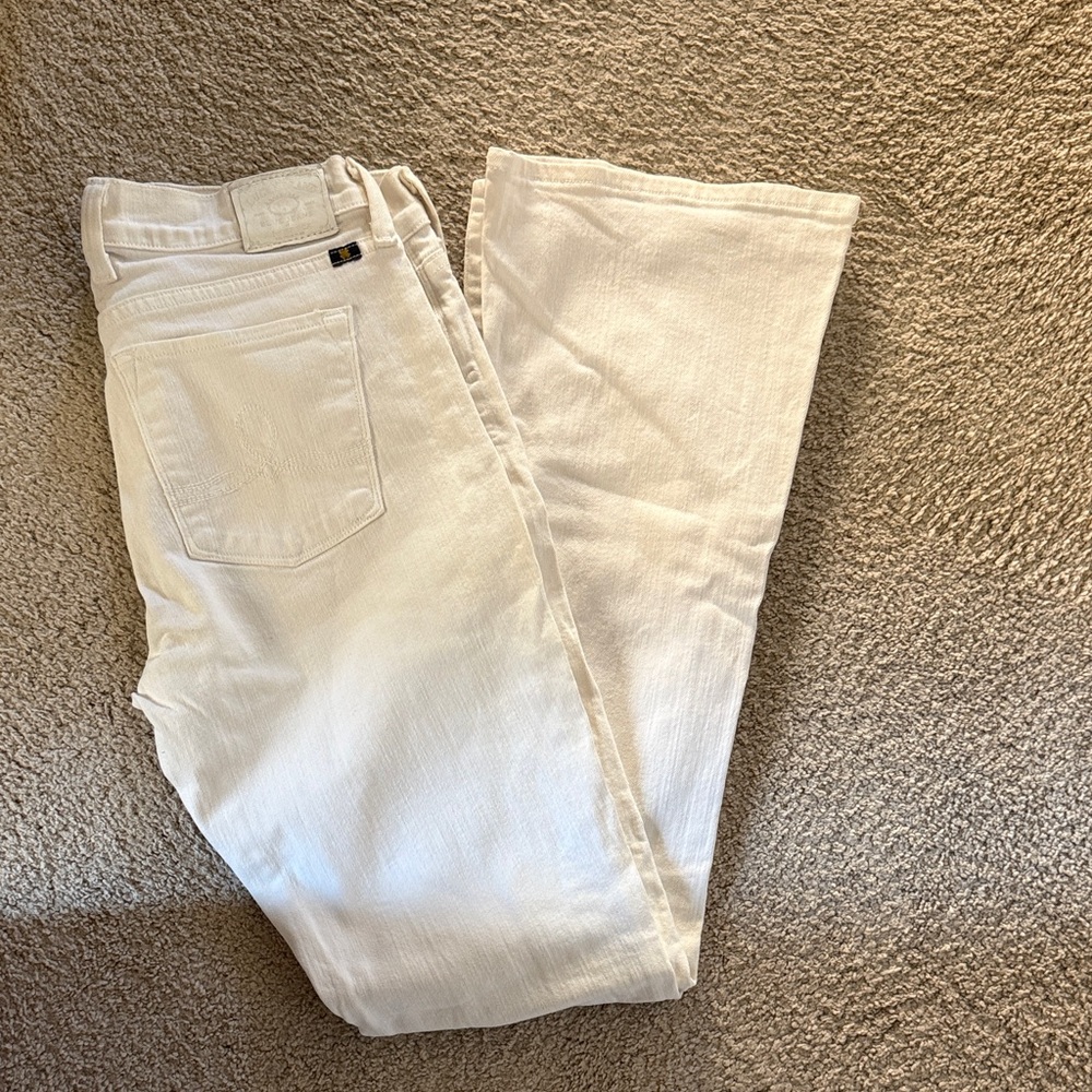 Lucky Brand White Sofia Boot Jeans